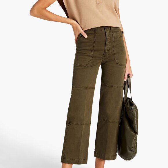 FRAME Cropped stretch-cotton twill cargo pants - Picture 2 of 7